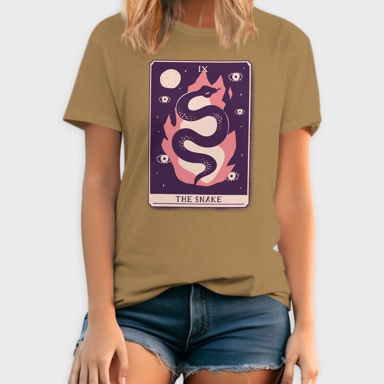 Snake Mystical Tarot Card The Snake, Tricou Barbati (Unisex)