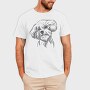 Cool Dog Illustration Doodle, Tricou Barbati (Unisex)