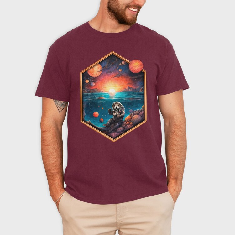 Otter Astronaut, Tricou Barbati (Unisex)