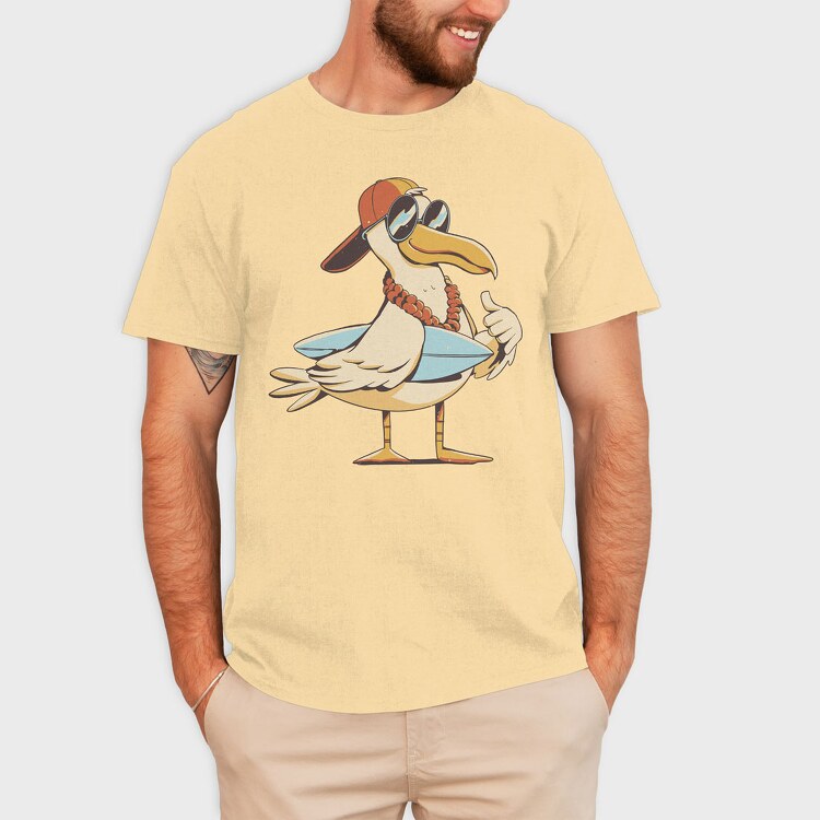 Seagull Summer Surf, Tricou Barbati (Unisex)