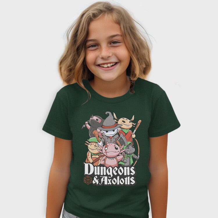 Dungeons And Axolotls Dungeon, Tricou Copii