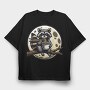 Raccoon Ramen Lover, Tricou Oversize Barbati (Unisex)