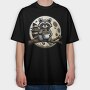 Raccoon Ramen Lover, Tricou Oversize Barbati (Unisex)