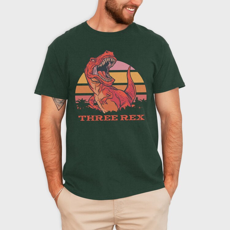 Rad Three T Rex, Tricou Barbati (Unisex)