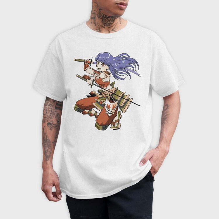Samurai Girl, Tricou Barbati (Unisex)