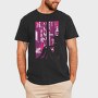 Cyberpunk Girl Silhouette Vaporwave Window, Tricou Barbati (Unisex)