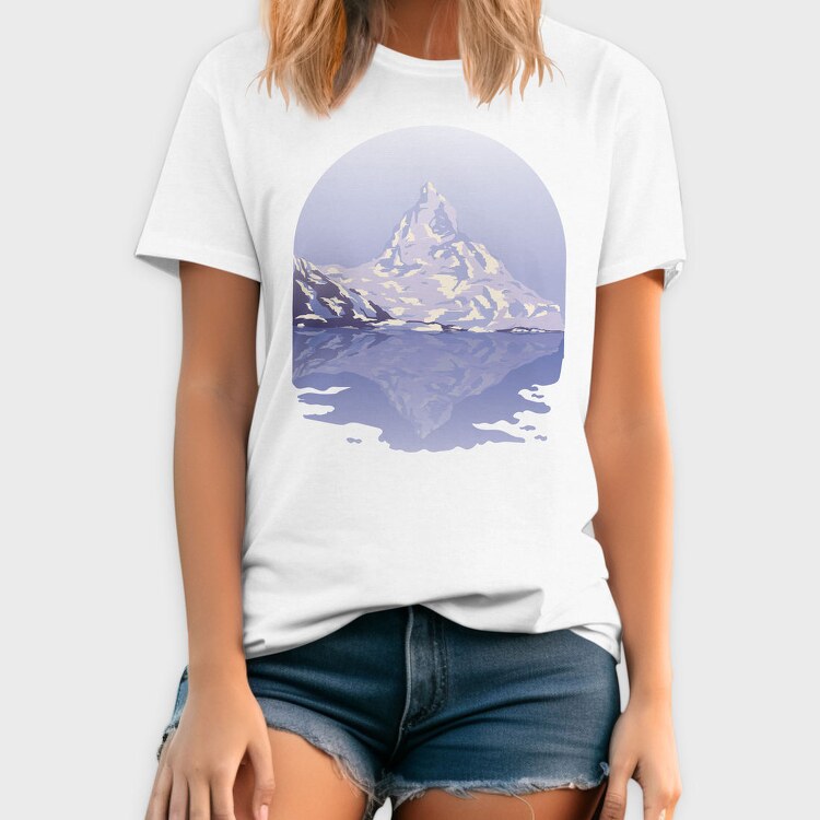 Snow Mountain Landscape, Tricou Barbati (Unisex)