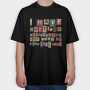 Magazine Cut Out Letters Personalities, Tricou Oversize Barbati (Unisex)
