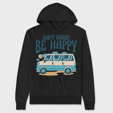 Dont Worry Be Happy, Hanorac Oversize Barbati (Unisex)