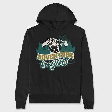 Adventure Begins Offline, Hanorac Oversize Barbati (Unisex)