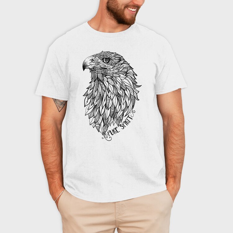 Eagle Illustration, Tricou Barbati (Unisex)