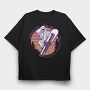 Snowboard Retro Sunset, Tricou Oversize Barbati (Unisex)