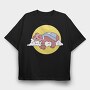 Sleepy Sloth In The Clouds, Tricou Oversize Barbati (Unisex)