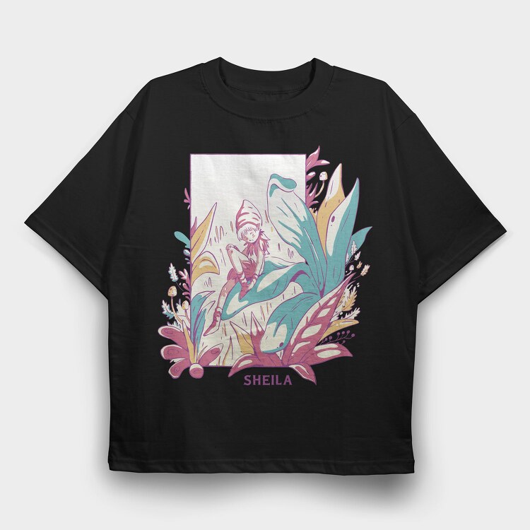 Magical Fairy In Flower Field Fairycore 07, Tricou Oversize Barbati (Unisex)