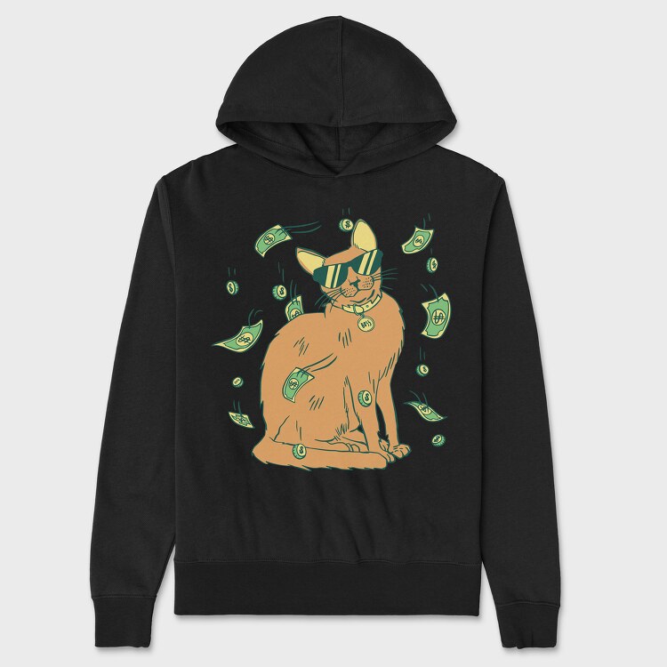 Cat Money, Hanorac Oversize Barbati (Unisex)