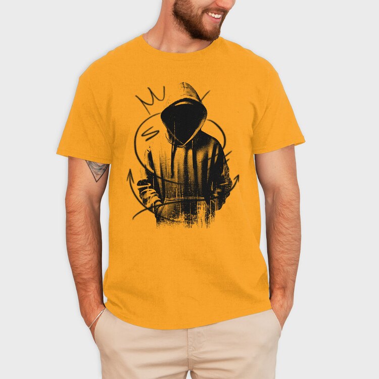 Edgy Urban Hoodie Hip Hop Character, Tricou Barbati (Unisex)