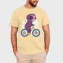 Sloth Animal Riding Bicycle Bike, Tricou Barbati (Unisex)