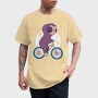 Sloth Animal Riding Bicycle Bike, Tricou Barbati (Unisex)