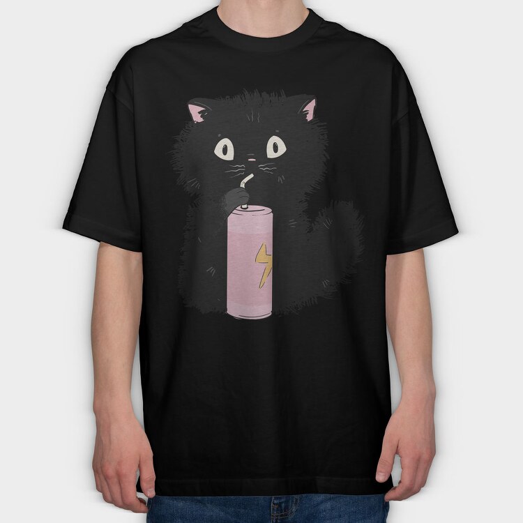 Electric Cat, Tricou Oversize Barbati (Unisex)