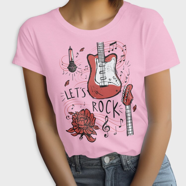 Electric Guitar Music Let S Rock, Tricou Femei