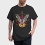 Electric Guitar With Wings And Roses, Tricou Barbati (Unisex)