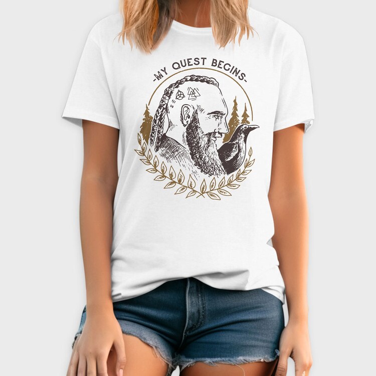 My Quest Begins Viking, Tricou Barbati (Unisex)