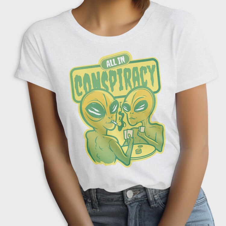 Space Aliens Playing Poker, Tricou Femei