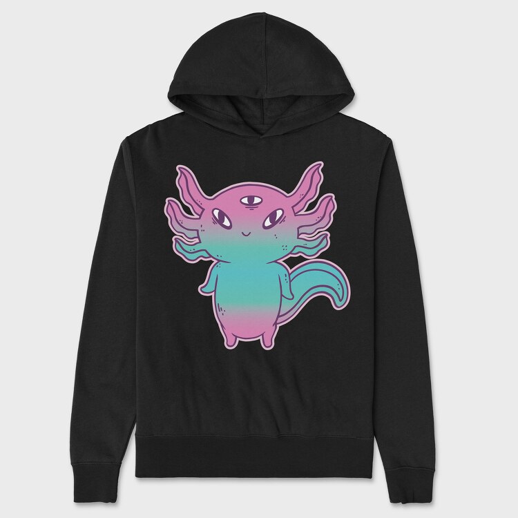 Cute Axolotl Pastel Goth, Hanorac Oversize Barbati (Unisex)