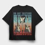 Electric Guitars Retro Sunset Quote, Tricou Oversize Barbati (Unisex)