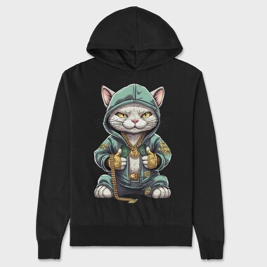 Hiphop Cat, Hanorac Oversize Barbati (Unisex)