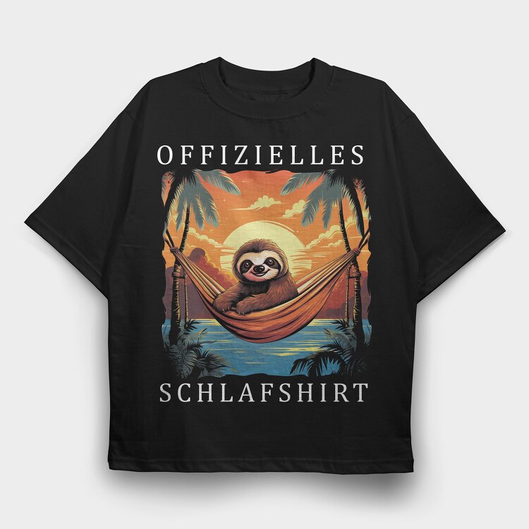 Sloth Hammock, Tricou Oversize Barbati (Unisex)