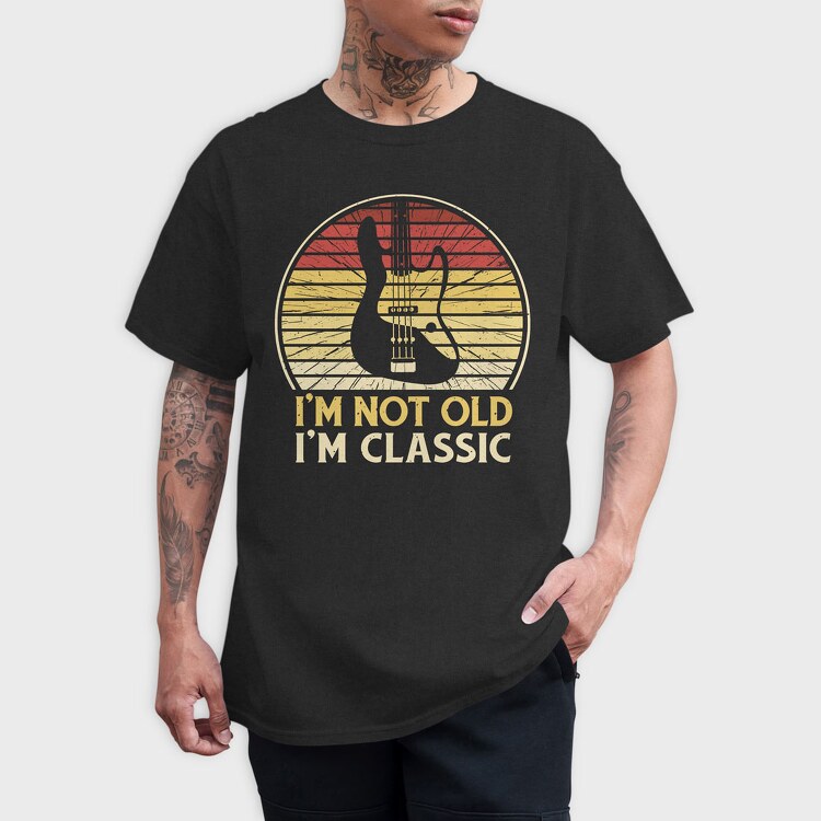 Not Old Classic Retro Guitar, Tricou Barbati (Unisex)