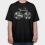 Bicycle Vinyl Record Bike, Tricou Oversize Barbati (Unisex)