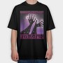 Cosmic Alien Hand In Space Beings 03, Tricou Oversize Barbati (Unisex)