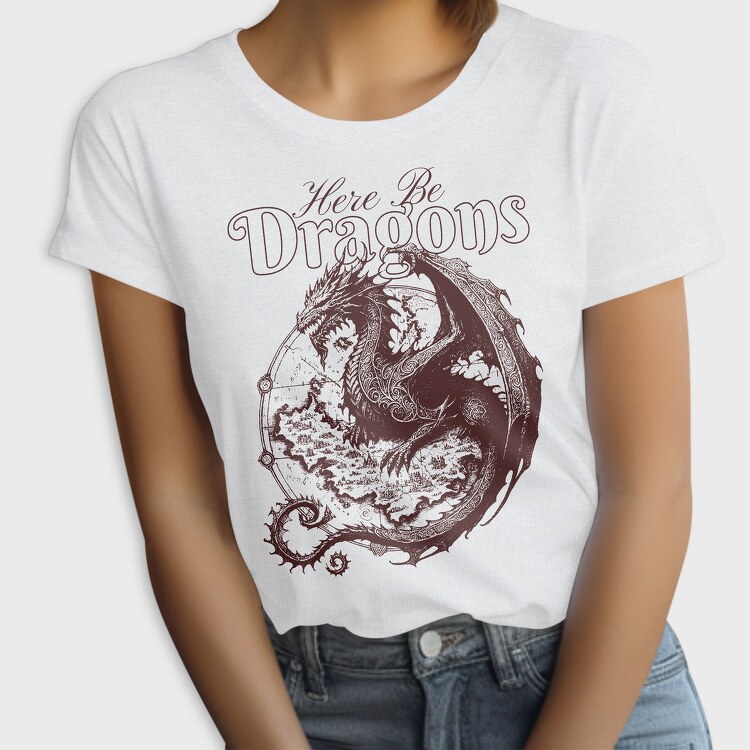 Here Be Dragons Fantasy, Tricou Femei