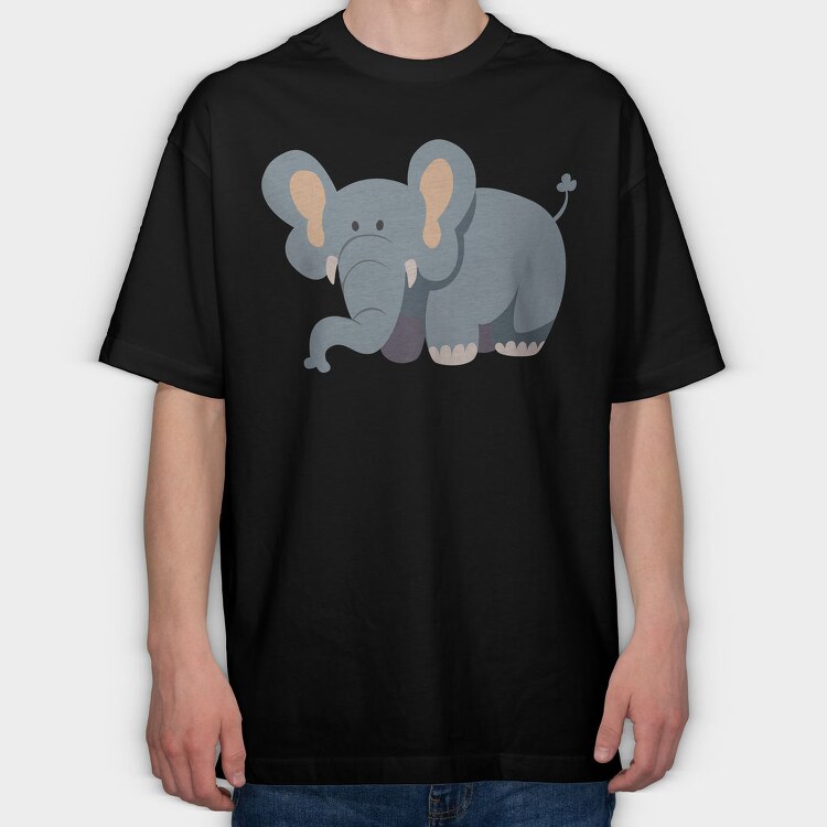 Elephant Hug, Tricou Oversize Barbati (Unisex)