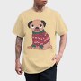 Pug Dog Wearing Uglysweater, Tricou Barbati (Unisex)