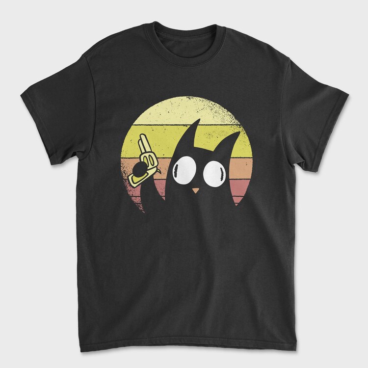 Pew Pew Cat, Tricou Barbati (Unisex)