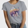 Elephant On Geometric Shapes Animals, Tricou Femei