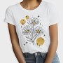 Sparkling Flowers And Circles Vintage, Tricou Femei