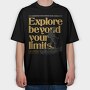 Hiking Exploration Quote, Tricou Oversize Barbati (Unisex)