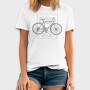 Biker Text Bicycle, Tricou Barbati (Unisex)
