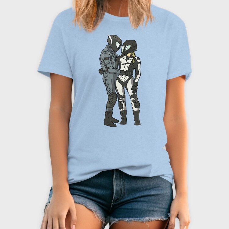 Motorcyclist Couple Love, Tricou Barbati (Unisex)
