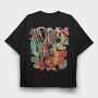 Hip Hop Musician Abstract Music, Tricou Oversize Barbati (Unisex)