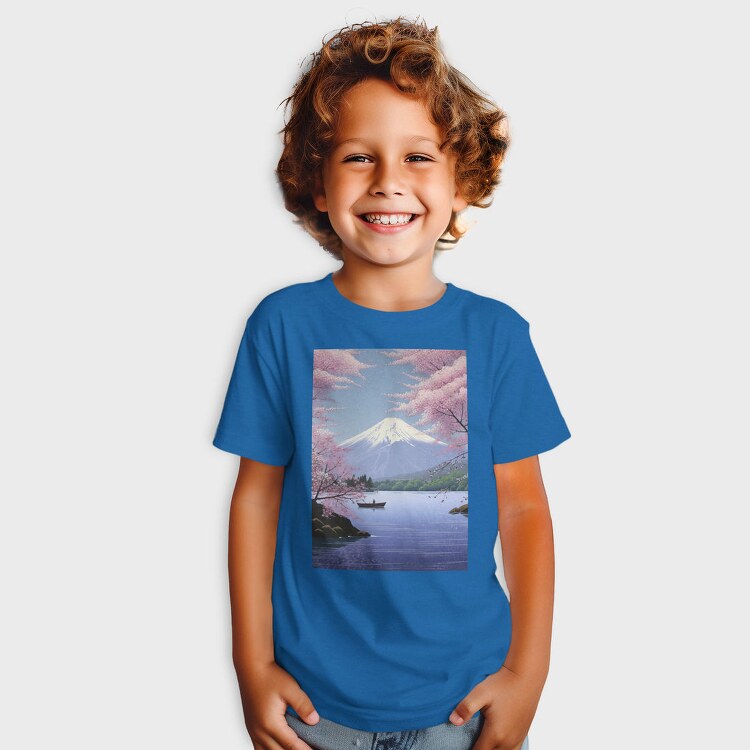 Mount Fuji Japanese Landscape Poster, Tricou Copii