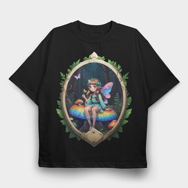 Enchanted Forest Fairy, Tricou Oversize Barbati (Unisex)
