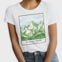 Mountain And Pine Trees Landscape Quote, Tricou Femei