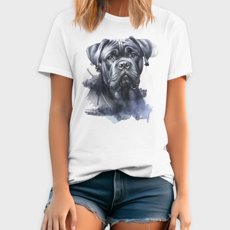 Realistic Bullmastif Dog Portrait, Tricou Barbati (Unisex)