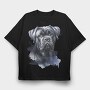 Realistic Bullmastif Dog Portrait, Tricou Oversize Barbati (Unisex)