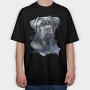 Realistic Bullmastif Dog Portrait, Tricou Oversize Barbati (Unisex)